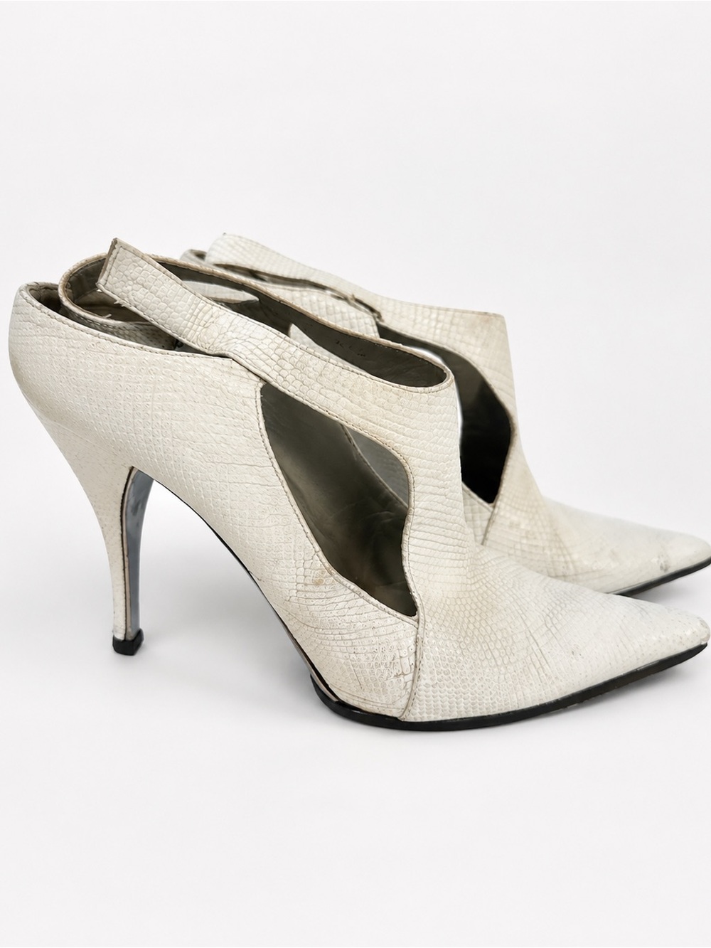 Vintage Gucci Tom Ford Era Cutout Slingback Heels Kate Moss Style 8.5 As Is - Picture 5 of 6